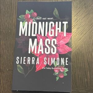 Midnight Mass by Sierra Simone - Dark Floral Cover (Black & Pink)
